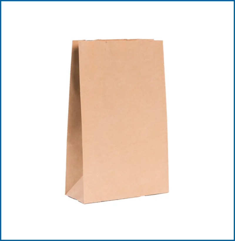 Paper bags with base, without window
